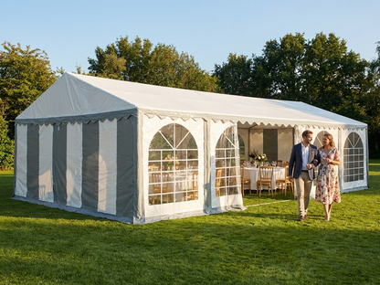 Marquee Tent 6x12m Grey/White for Outdoor Events