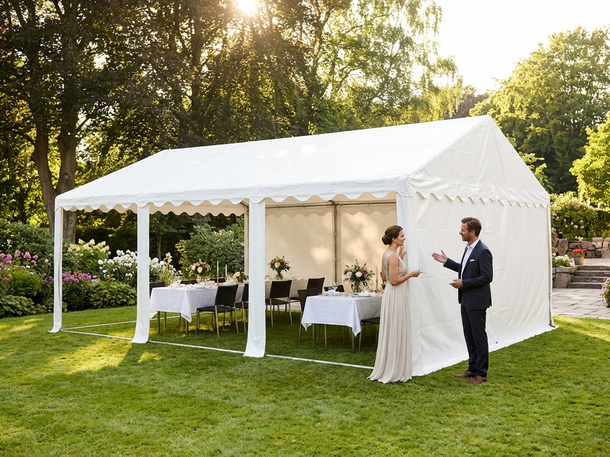 White PVC marquee roof cover 6x10 m