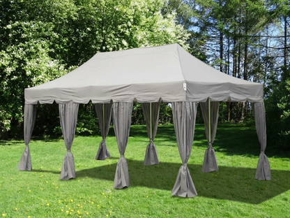 Pop up gazebo in latte colour with aluminium frame for outdoor events