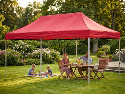 Red Pop Up Gazebo 3x6 m with Aluminium Frame - product detail
