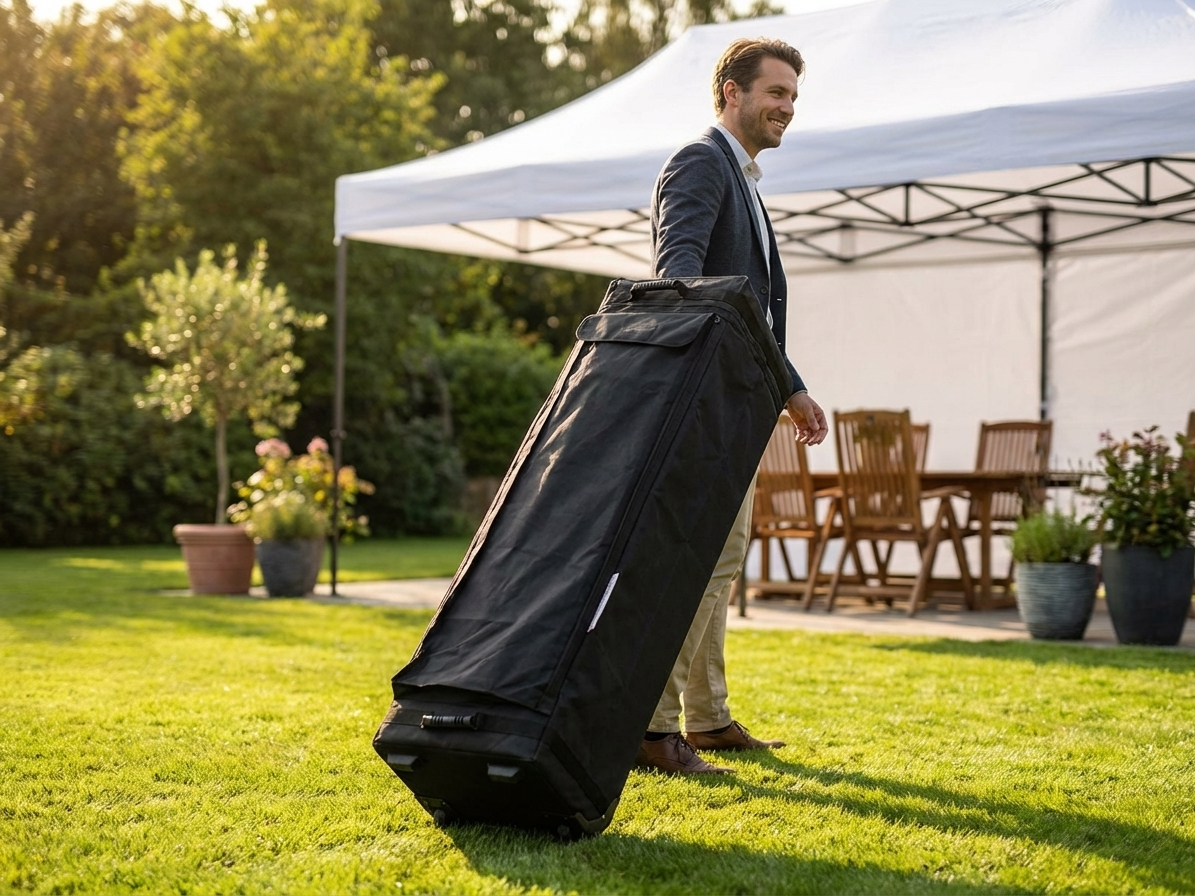 Carry Bag with Wheels in Black for Event Use - view 3