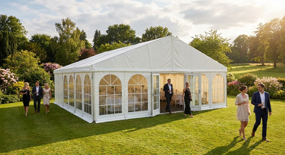 8x12m White Event Marquee with Heavy Duty PVC - product detail