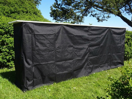 Black side panel for event tents made from polyester PVC - product detail