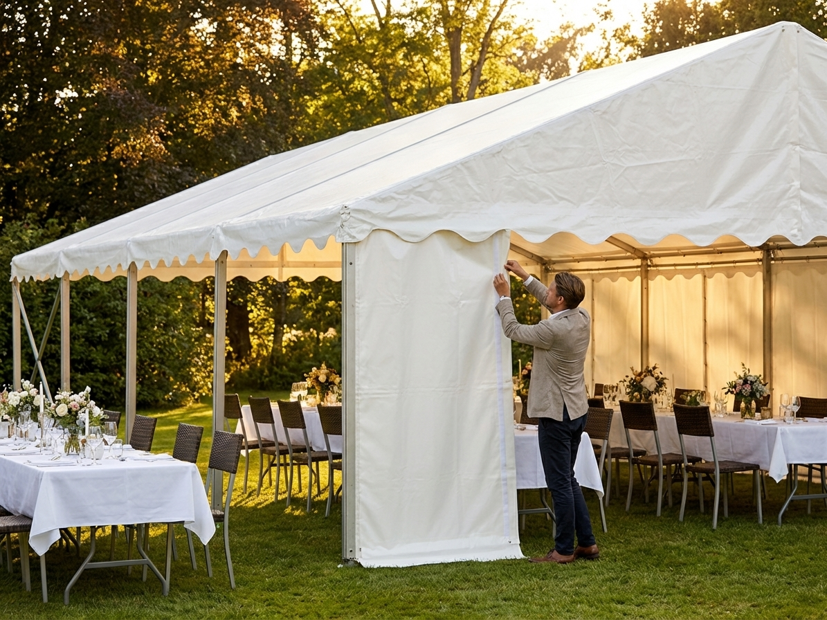 White Marquee Roof Cover 8x12 m made of Strong PVC
