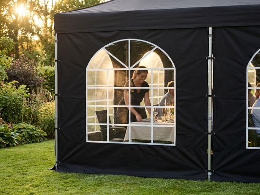 Black sidewall 2.5m polyester PVC for outdoor events