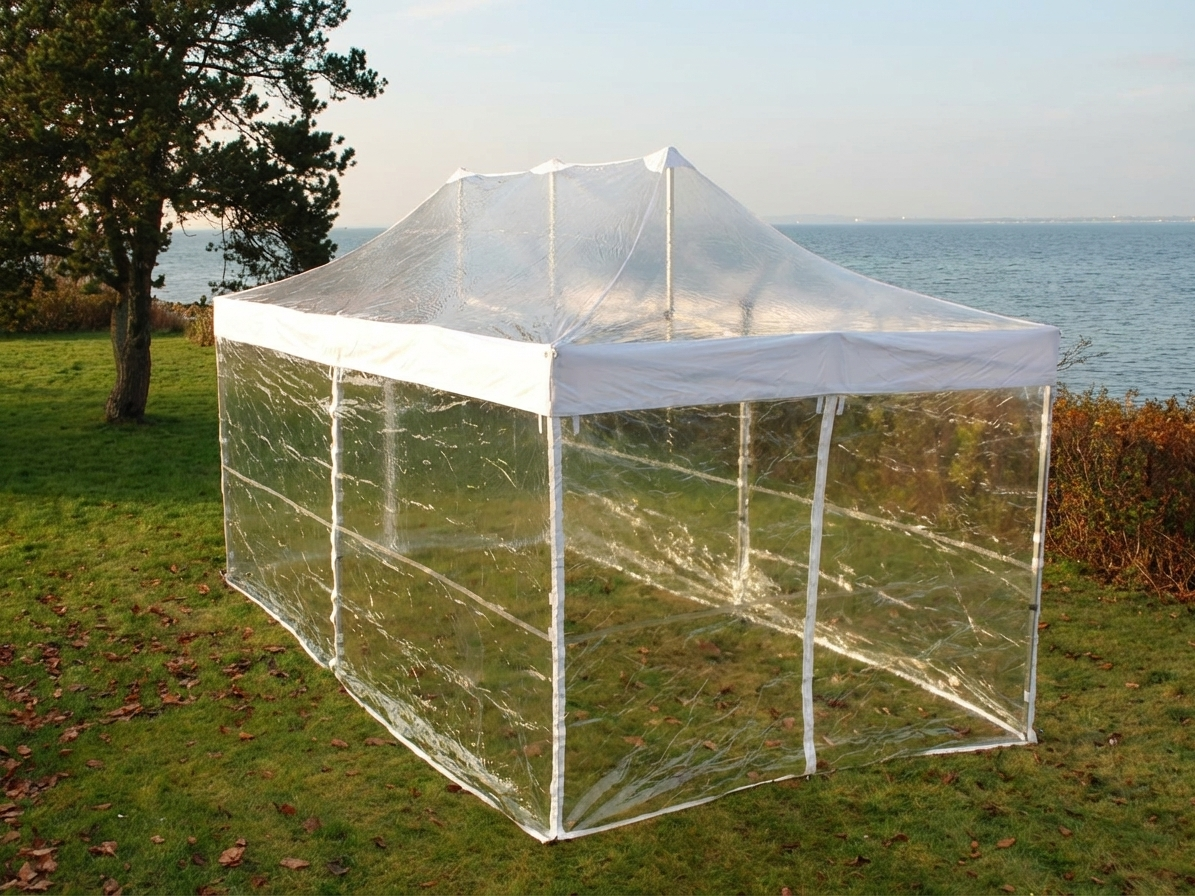 Clear pop-up gazebo with aluminium frame for outdoor events - product detail