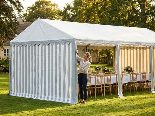 White/Grey Roof Cover for 4x10m Marquee - product detail