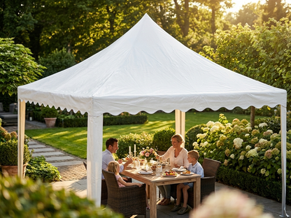 PVC roof cover for 4x4m pagoda, white, waterproof and fire safe - view 3