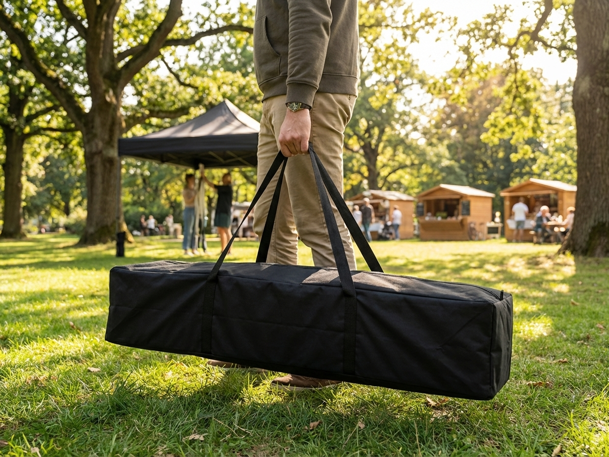 Black carry bag for 3x3 m FleXtents, made from durable polyester - product detail