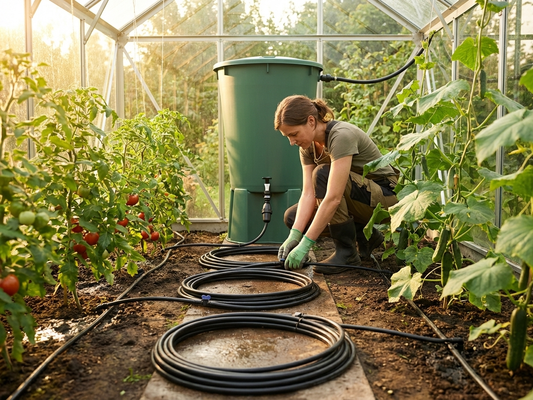 Greenhouse irrigation system in black, suitable for 8m structures - product detail