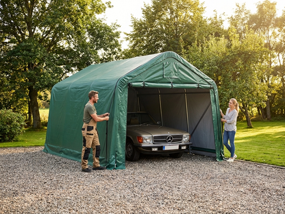 Green PVC Portable Garage Roof Cover for Outdoor Use - view 3