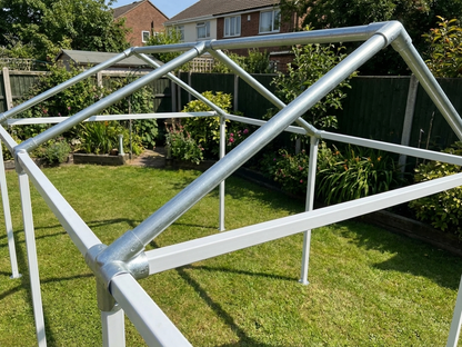 Galvanised steel roof tube, silver, Ø38 mm for industrial use