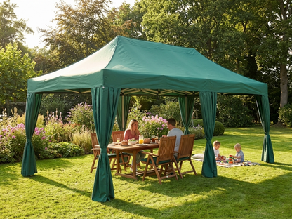 Green pop up gazebo with aluminium frame for outdoor events - product detail