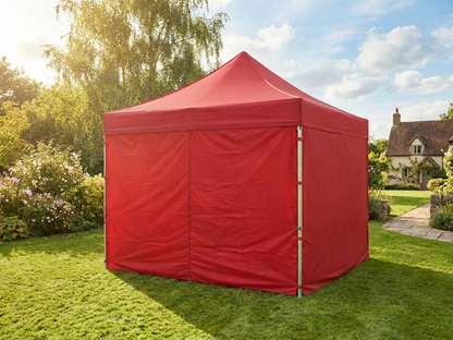 Red pop-up gazebo 3x3m with aluminium frame for outdoor events - product detail
