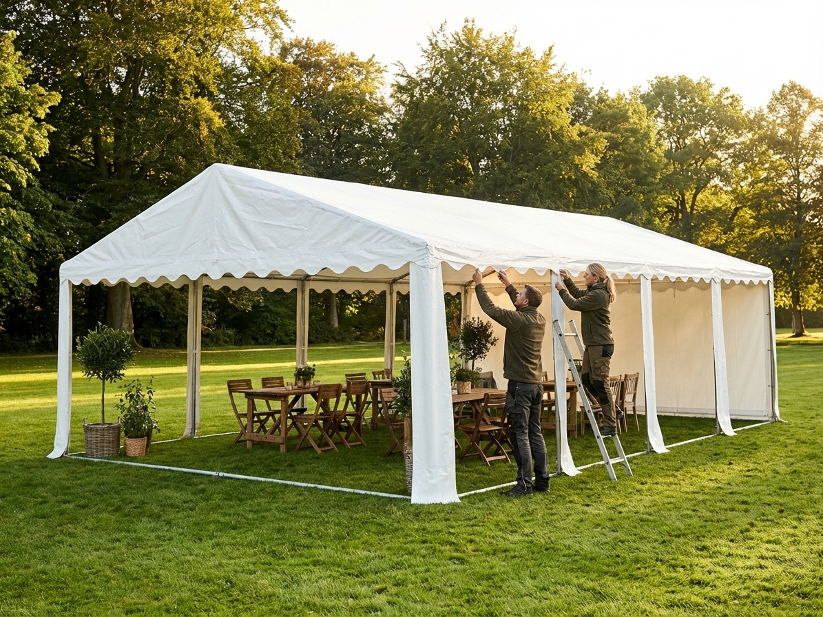 White PVC roof cover for 7x14m marquee, waterproof and fire safe