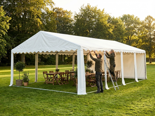 White PVC roof cover for 7x14m marquee, waterproof and fire safe