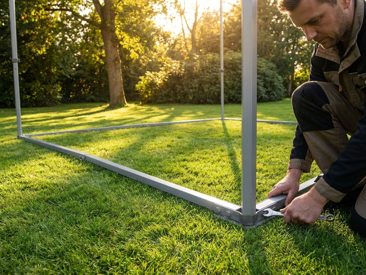 Steel ground bar for 5x5 m marquees, durable and stable - product detail
