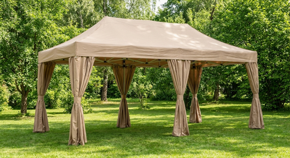 Pop Up Gazebo 4x8m Latte with Steel Frame - product detail