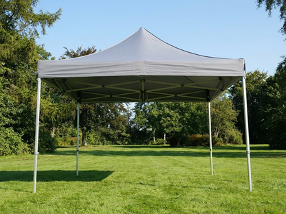 Pop up gazebo 4x4 m grey with aluminium frame for outdoor events