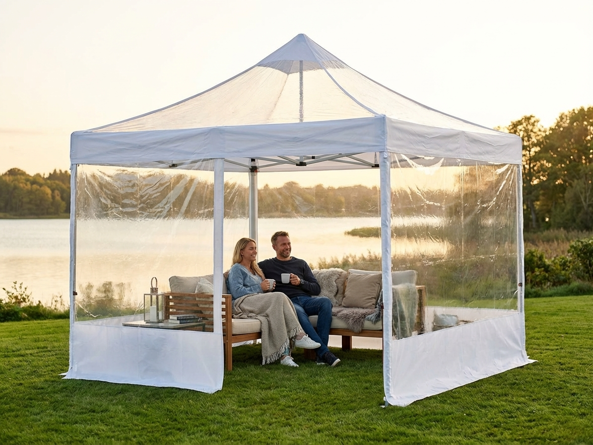 Clear PVC pop up gazebo for outdoor events - view 3