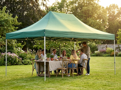 Green pop-up gazebo with aluminium frame for outdoor events - view 3