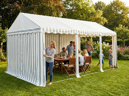 Marquee roof cover in white and grey, 4x6m size - view 3
