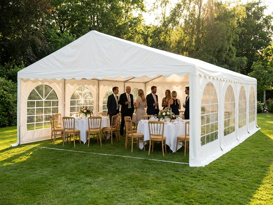 Large white PVC marquee for outdoor events