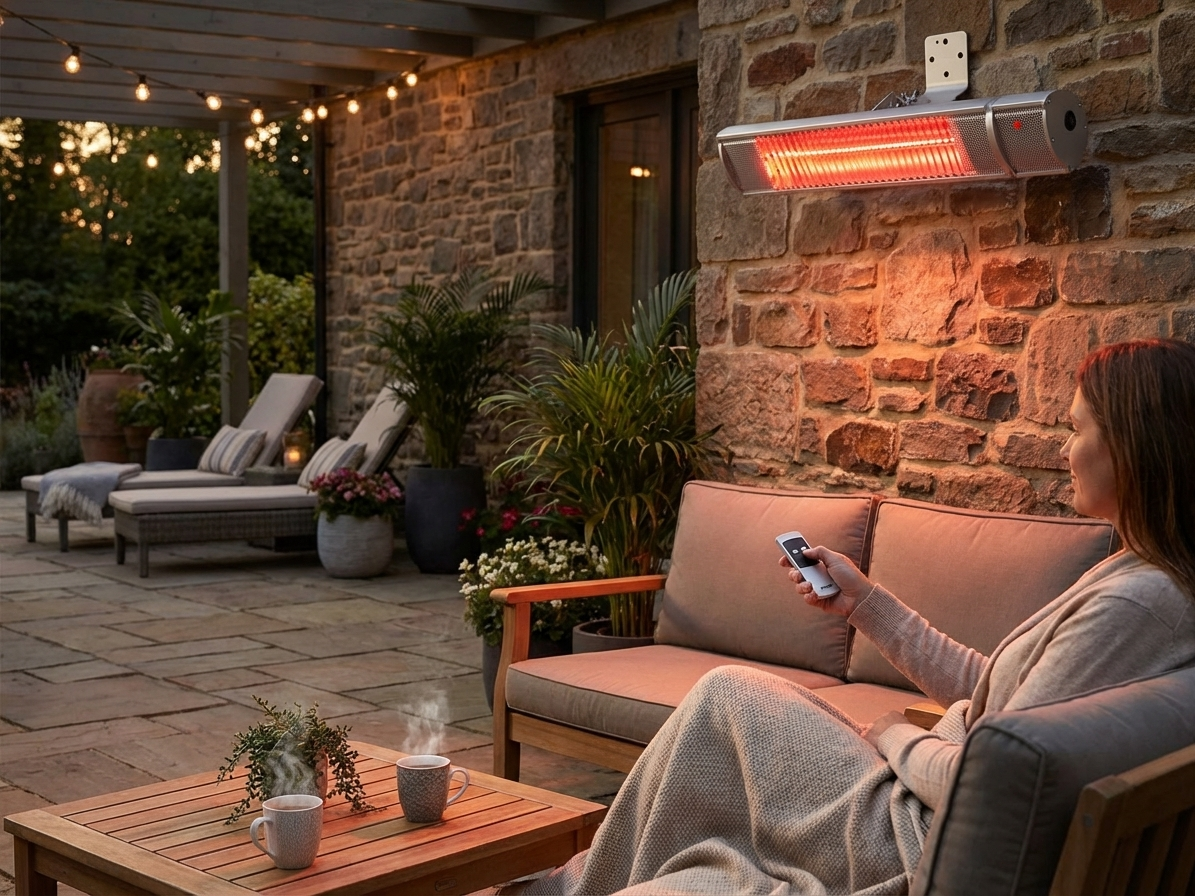 Patio heater in aluminium for outdoor use