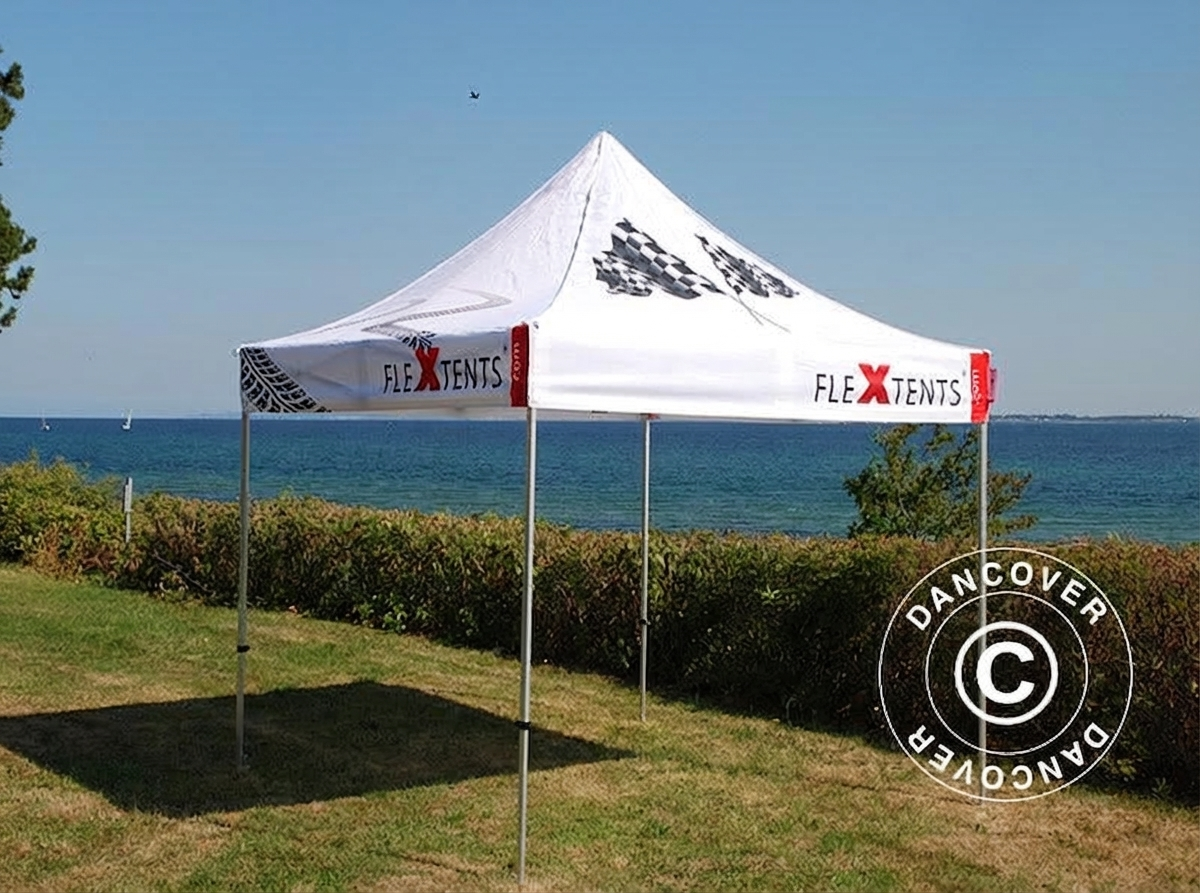 White pop-up gazebo with aluminium frame, ideal for outdoor events - product detail