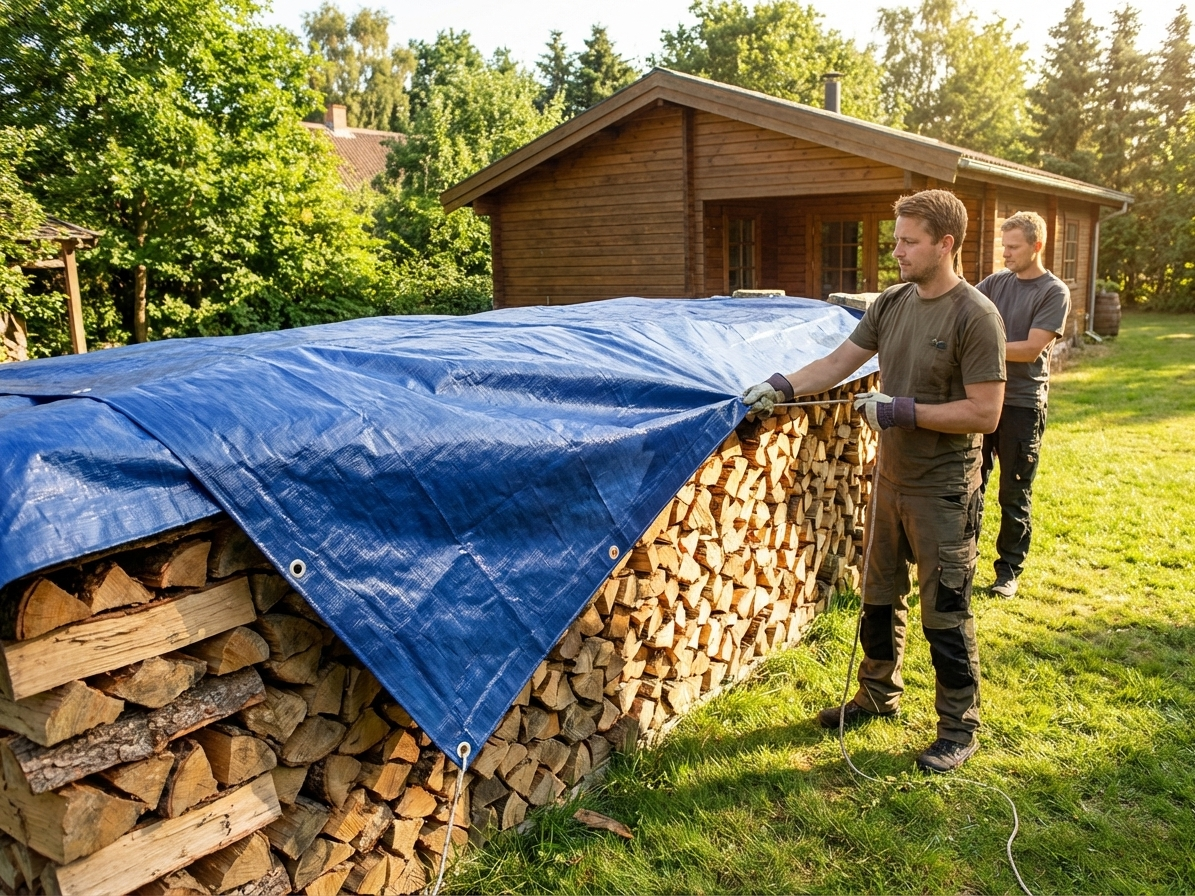 Blue 6x12 m PE Tarpaulin Waterproof Outdoor Cover - product detail