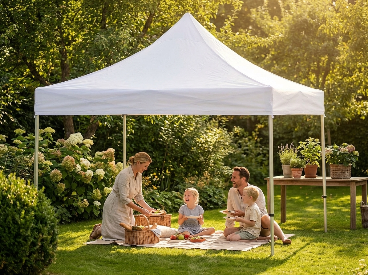 White gazebo roof cover 3.5x3.5 meters made of polyester PVC