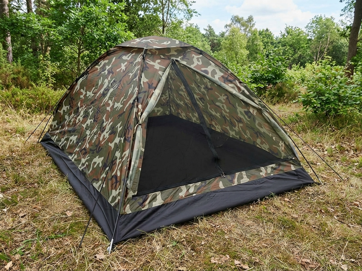 Camouflage tent for two people, perfect for camping - product detail