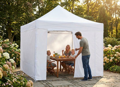 White pop-up gazebo sidewall kit for outdoor use - product detail
