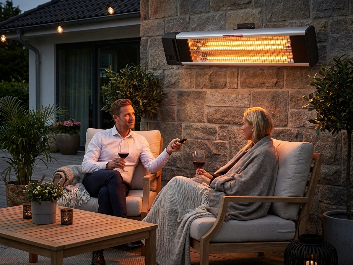Aluminium patio heater for outdoor heating