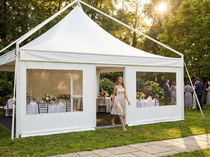 White PVC sidewall with door for PartyZone Pagodas