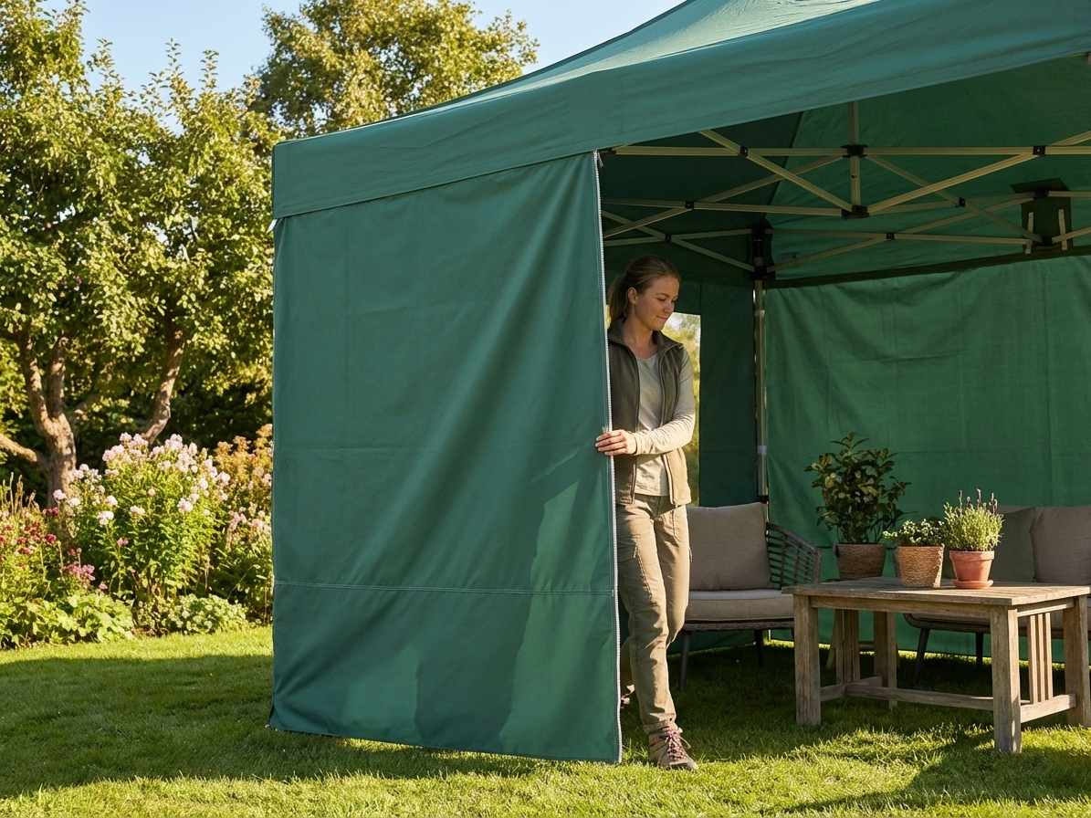 Green tent sidewall for outdoor events, 4 metres