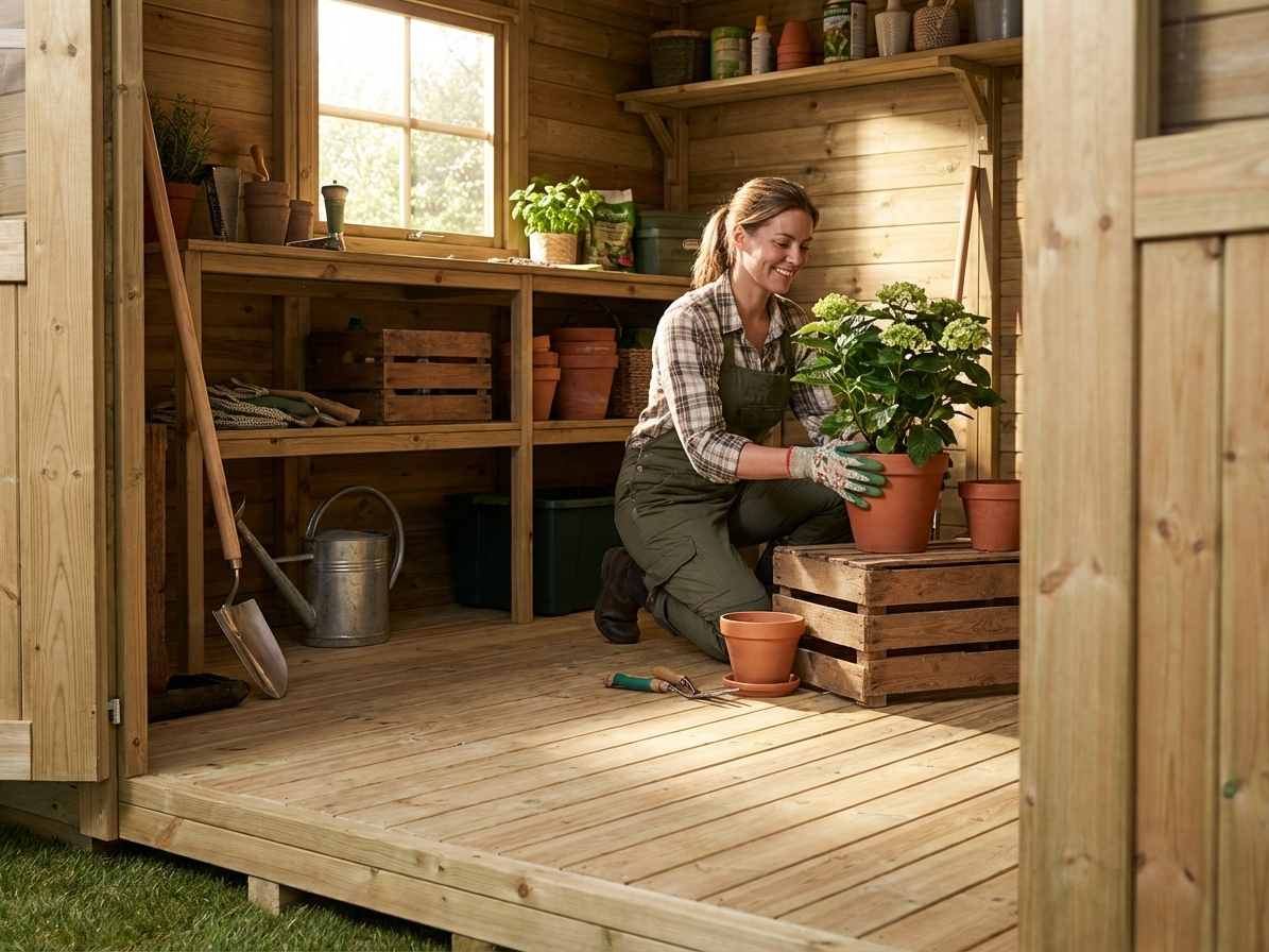 Wooden floor for Modularo garden shed