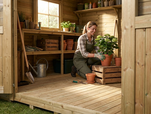 Wooden floor for Modularo garden shed