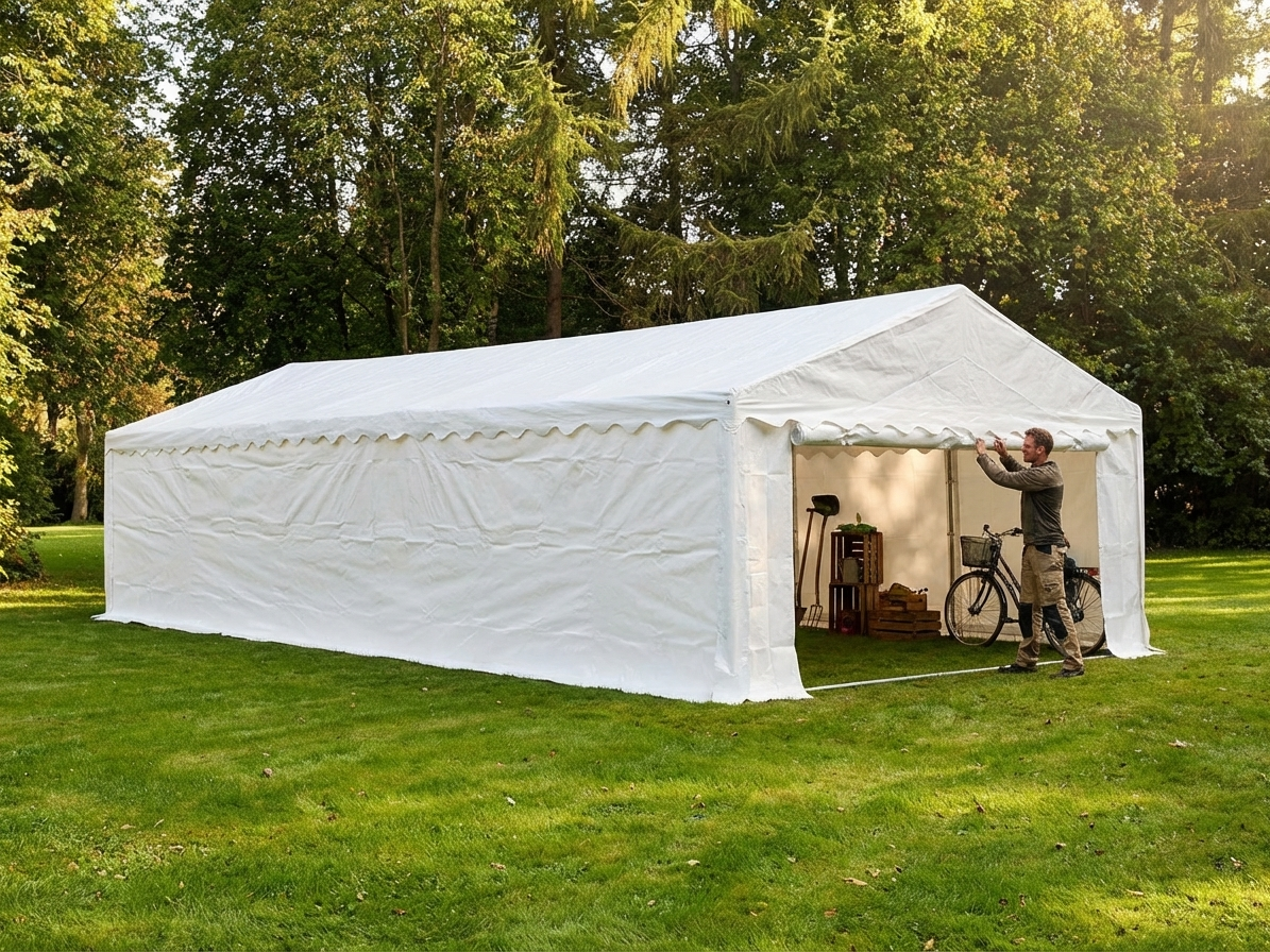 White Storage Tent 4x8 meters for Outdoor Use