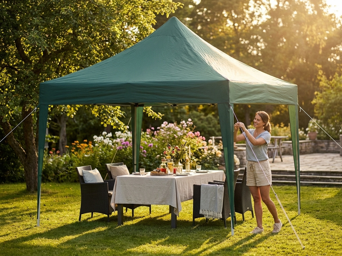 Green gazebo roof cover 3x6 m for outdoor shelter - view 3