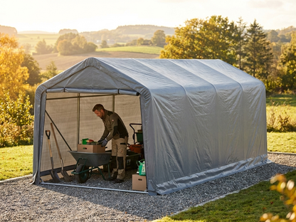 Grey 4x10 m Roof Cover for Storage Shelter