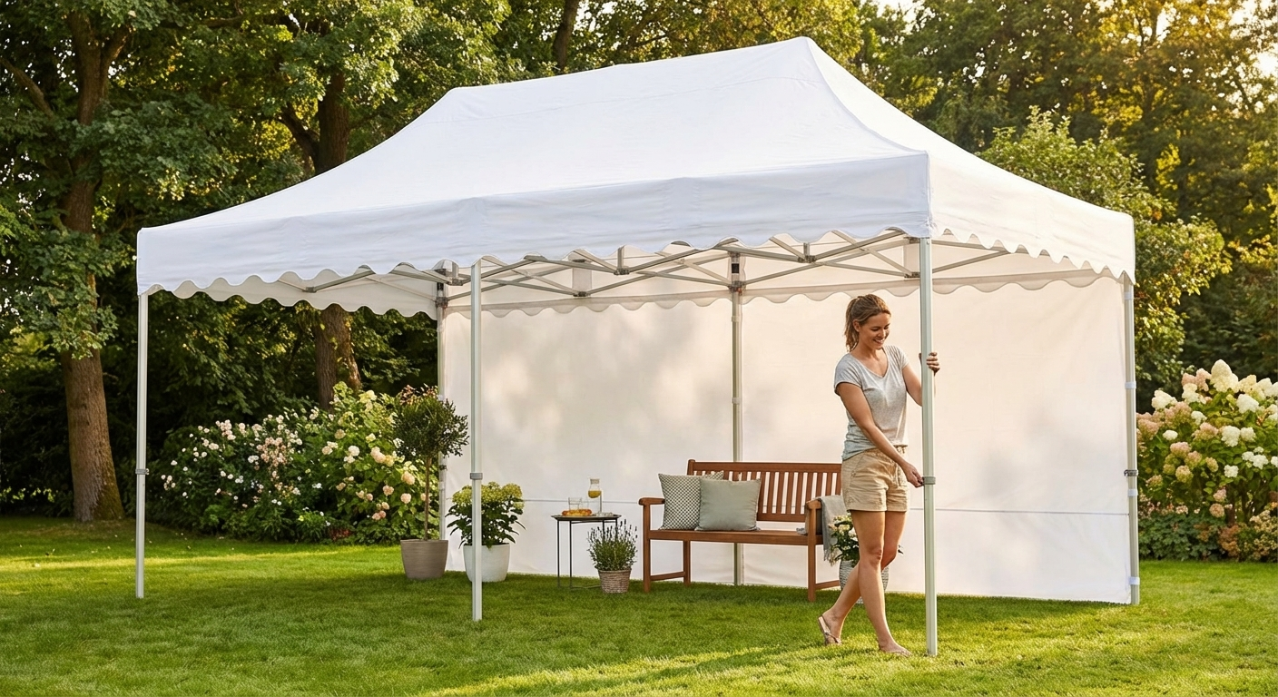 Pop Up Gazebo 3x6m White for Outdoor Events