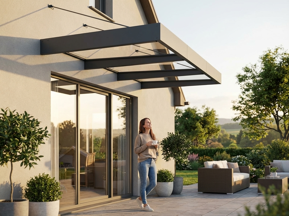 Acrylic Canopy Dark Grey Clear with Aluminium Frame - product detail