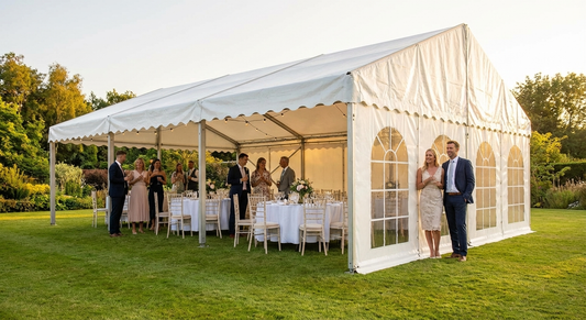 4m PVC extension section for event tents, white