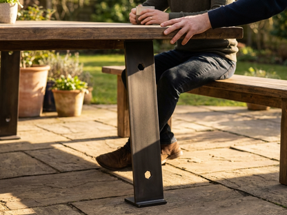 Steel Frame Leg in Grey, Powder Coated for Industrial Use - product detail