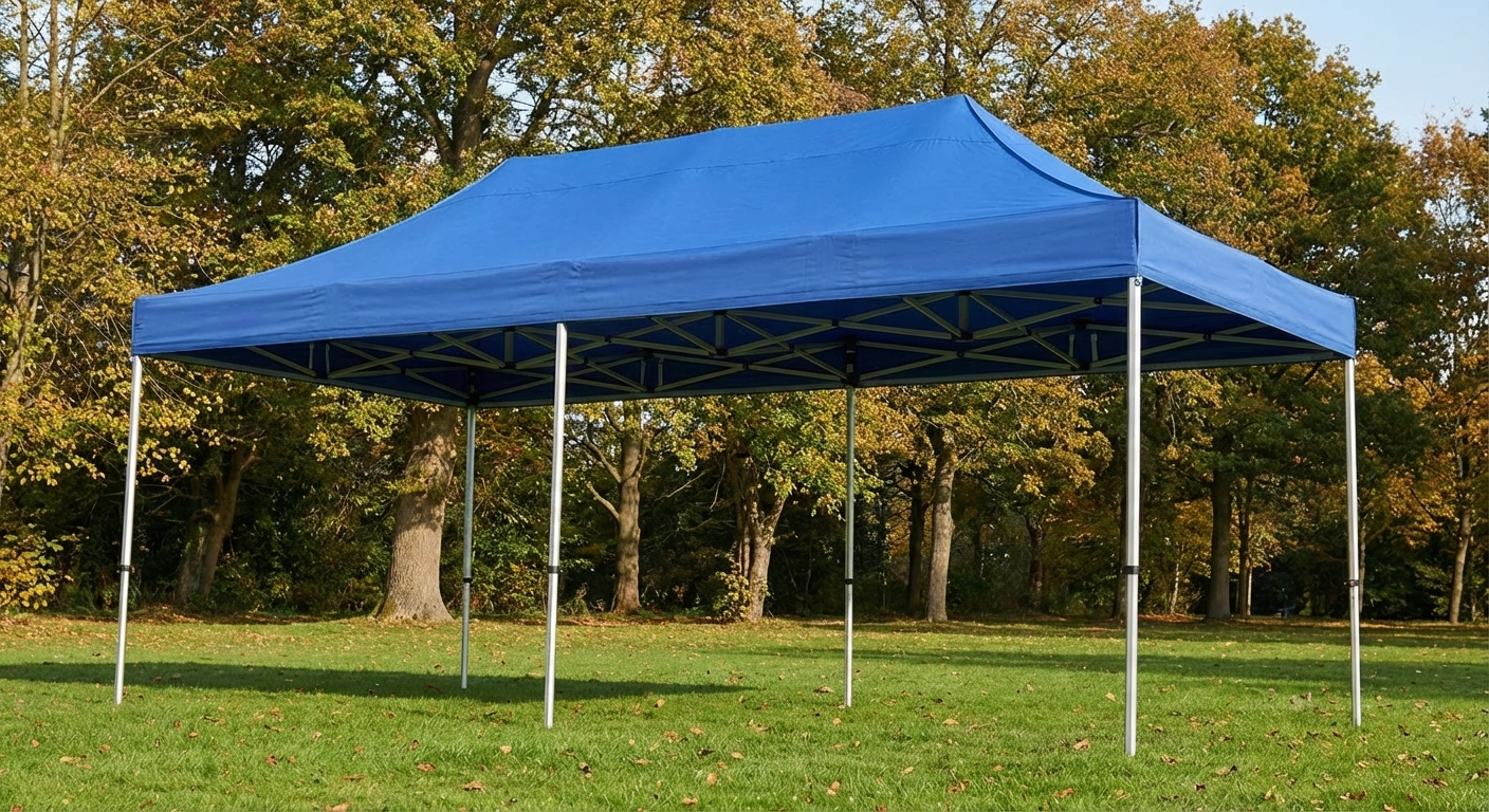 Pop up gazebo 3x6m blue with aluminium frame for outdoor events