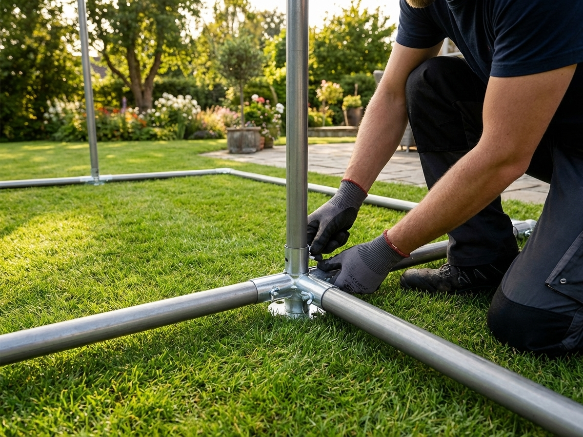 Marquee Ground Bar Frame for 6x12m, Galvanised Steel - product detail