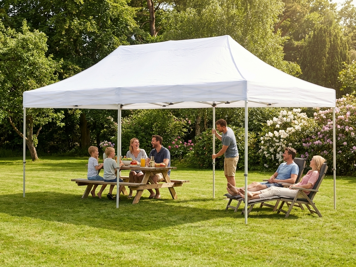 White pop up gazebo with aluminium frame for outdoor events - view 3