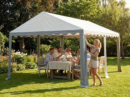 PVC roof cover for marquee 6x6 m in white and grey - view 3