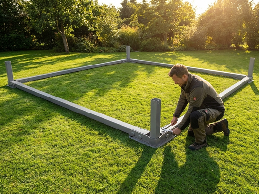 Steel ground bar 6x6 m for event tents